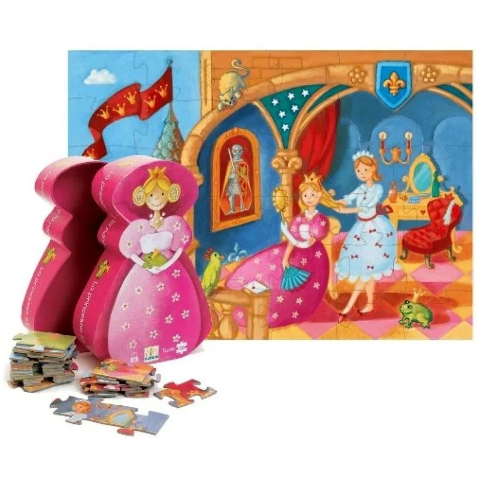 DJECO Princess and the Frog Silhouette Jigsaw Puzzle Puzzle 36 pieces